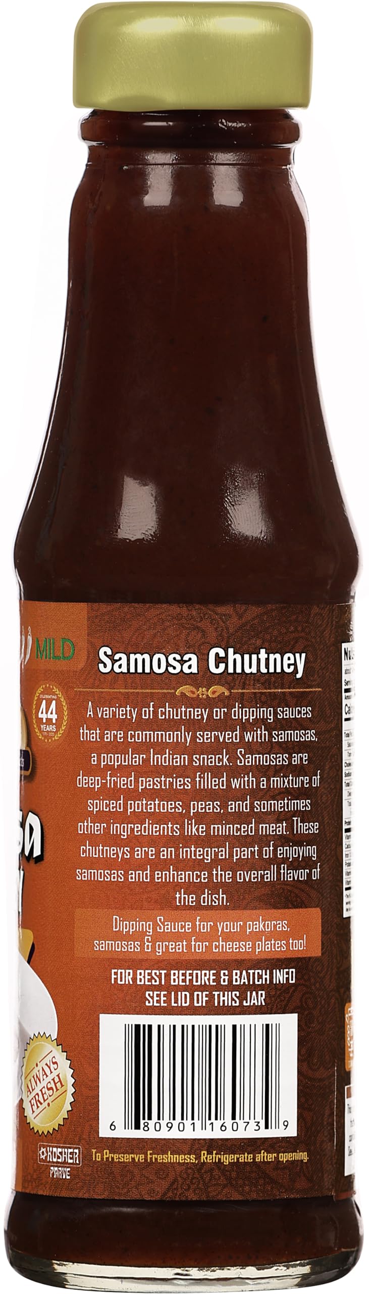 Rani Samosa Chutney (Sweet, Sour & Spicy Dipping Sauce) 7Oz (200G) Glass Jar, Ready To Eat, Vegan ~ Gluten Free | Non-Gmo | Kosher | No Colors | Indian Origin