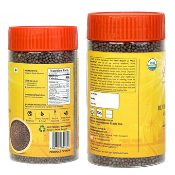 Darsa Organics Black Mustard Seeds 5.3 Oz - Organic Black Mustard Seeds For Pickles, Curries, & Spice Blends, Usda Certified, No