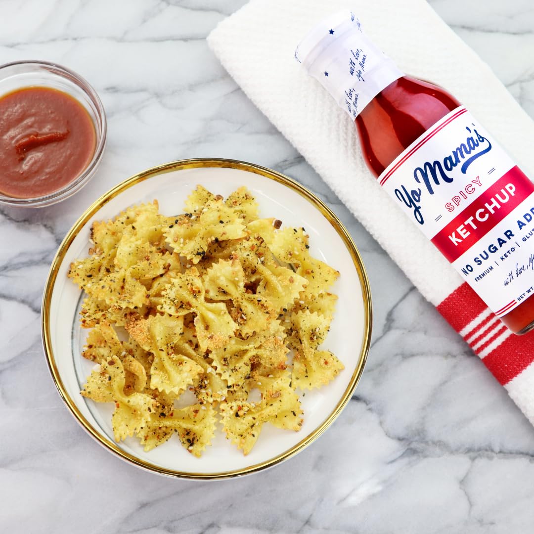 Yo Mama'S Foods Keto Spicy Ketchup - Pack Of (2) - No Sugar Added, Low Carb, Vegan, Gluten Free, Paleo Friendly, And Made With W