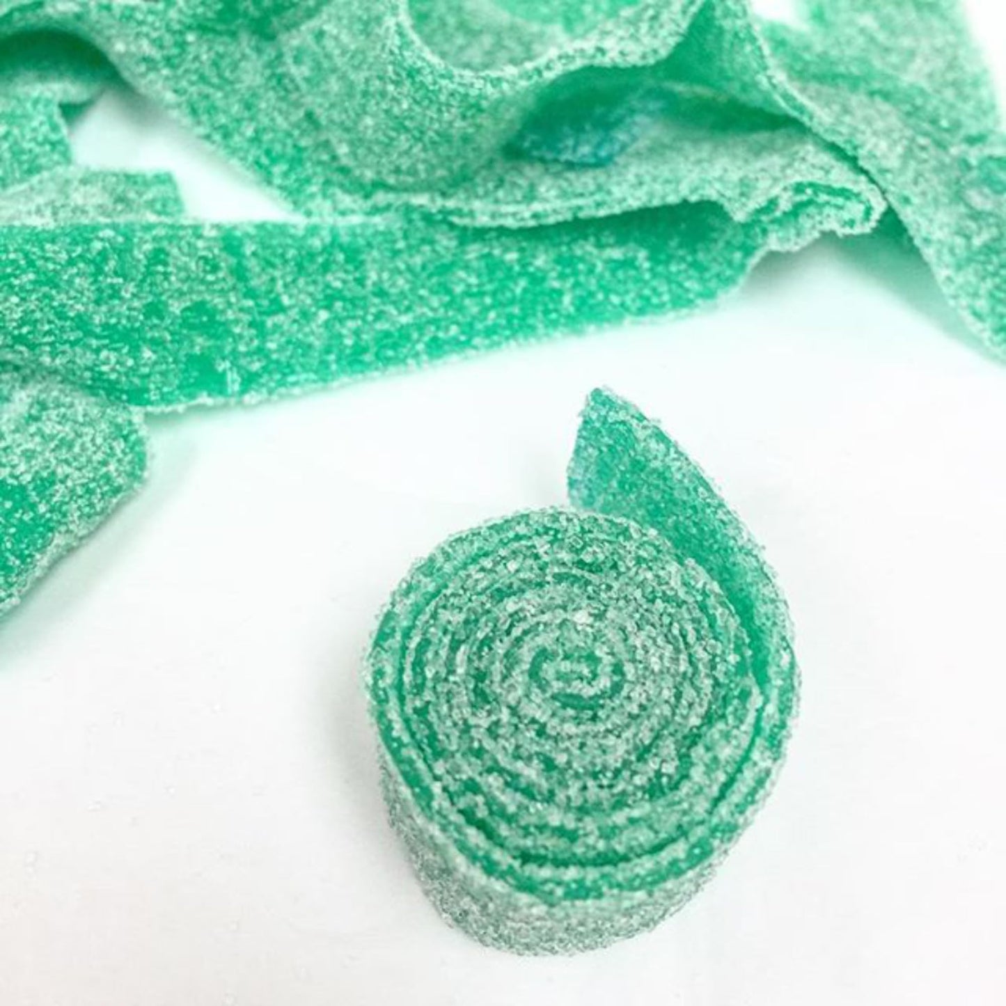 By The Cup Sour Power Green Apple Sour Belts, 1 Lb Bulk Bag