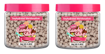 Candy Shop Premium Mini Dehydrated Marshmallows Bits (Pack Of 2, Chocolate)