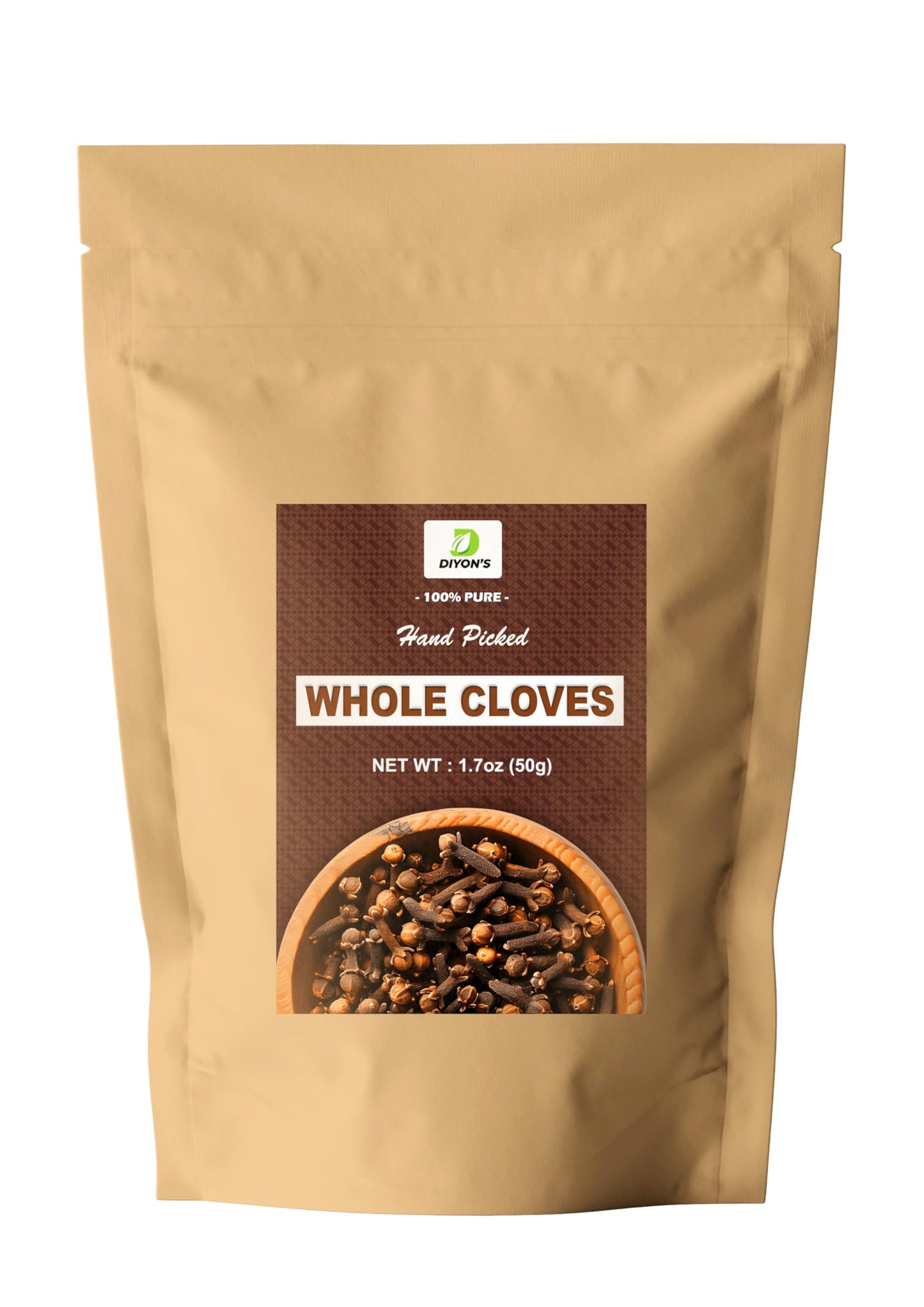 Organic Whole Cloves 1.7 oz, (stand up resealable pouch)