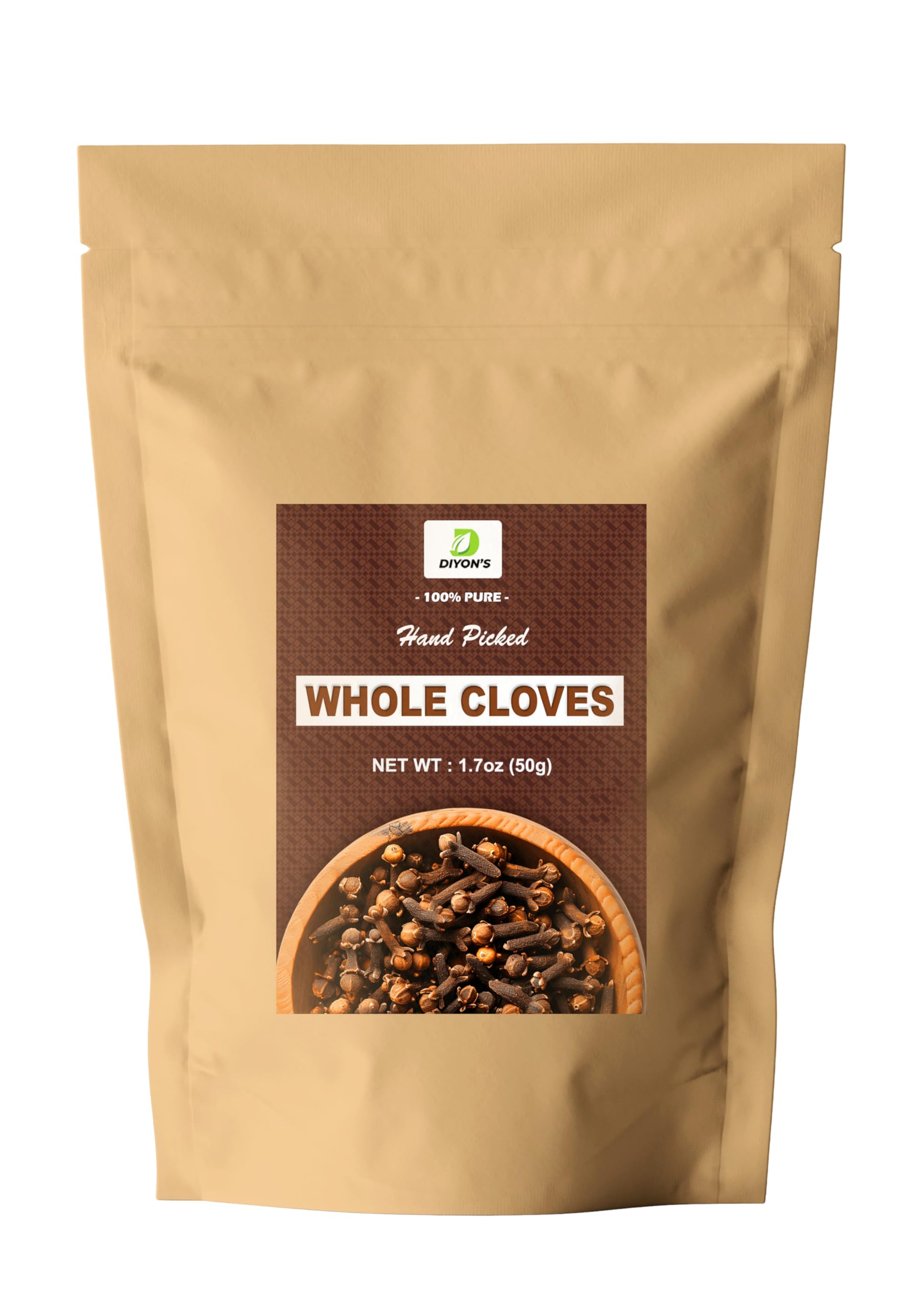 Organic Whole Cloves 1.7 oz, (stand up resealable pouch)