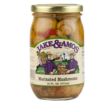 Jake & Amos Marinated Mushrooms, 16 Oz. Jar (Pack Of 2)