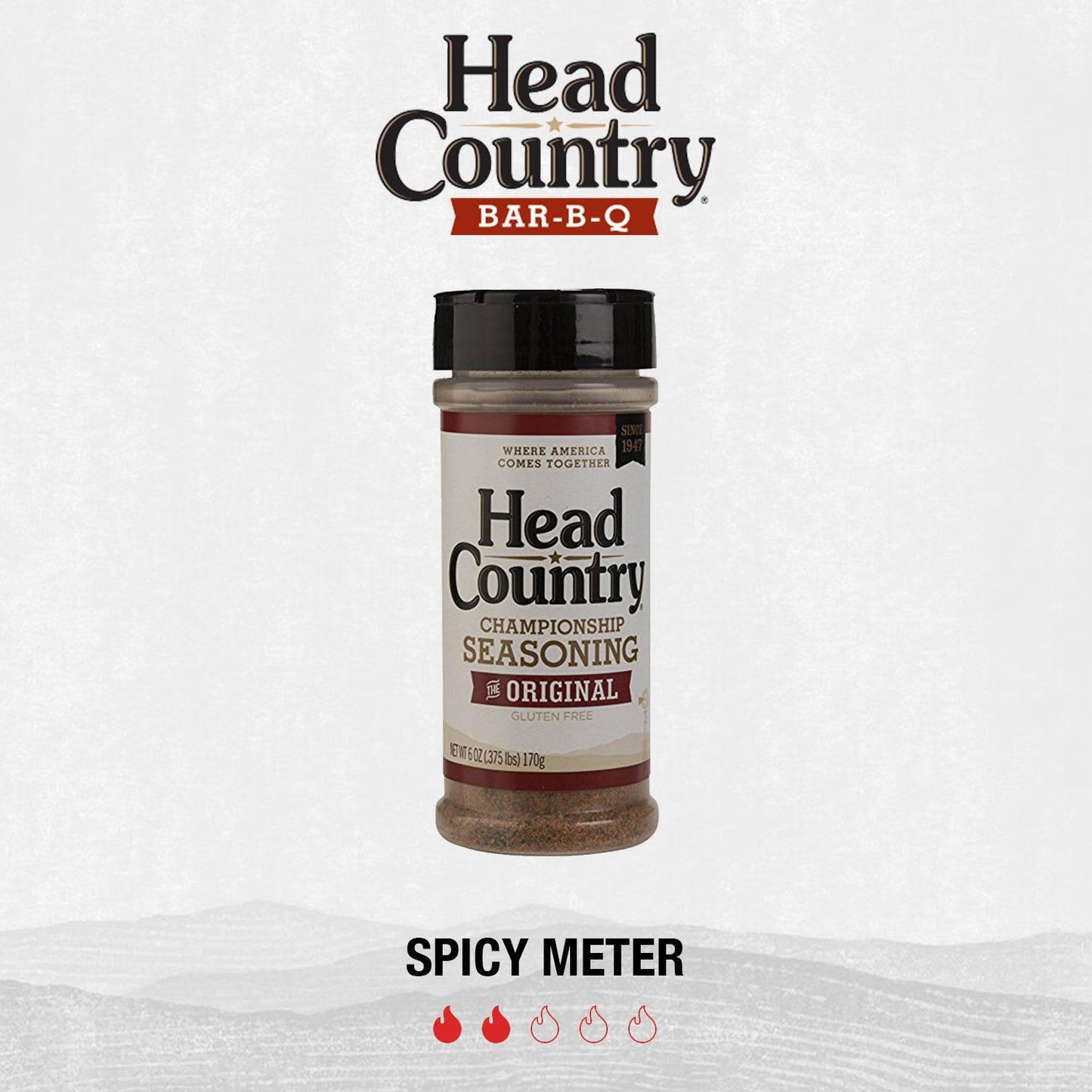 Head Country Bar-B-Q Championship Seasoning, Original, Gluten Free, MSG Free, 6 Ounce