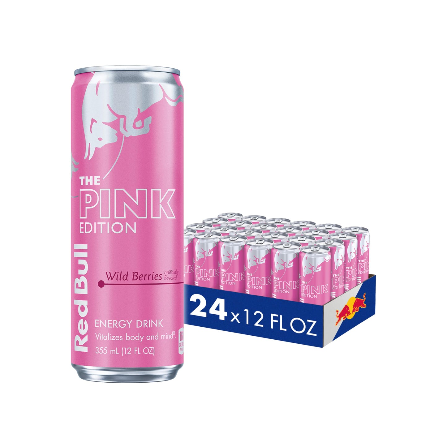 Red Bull Wild Berries Pink Edition Energy Drink, 114 mg Caffeine, 12 Fl Oz, Pack of 24 Cans