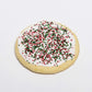 Christmas Jingle Mix Nonpareils  Red  Green and White Sprinkles  Bulk Size (1lb. Resealable Zip Lock Stand Up Bag)