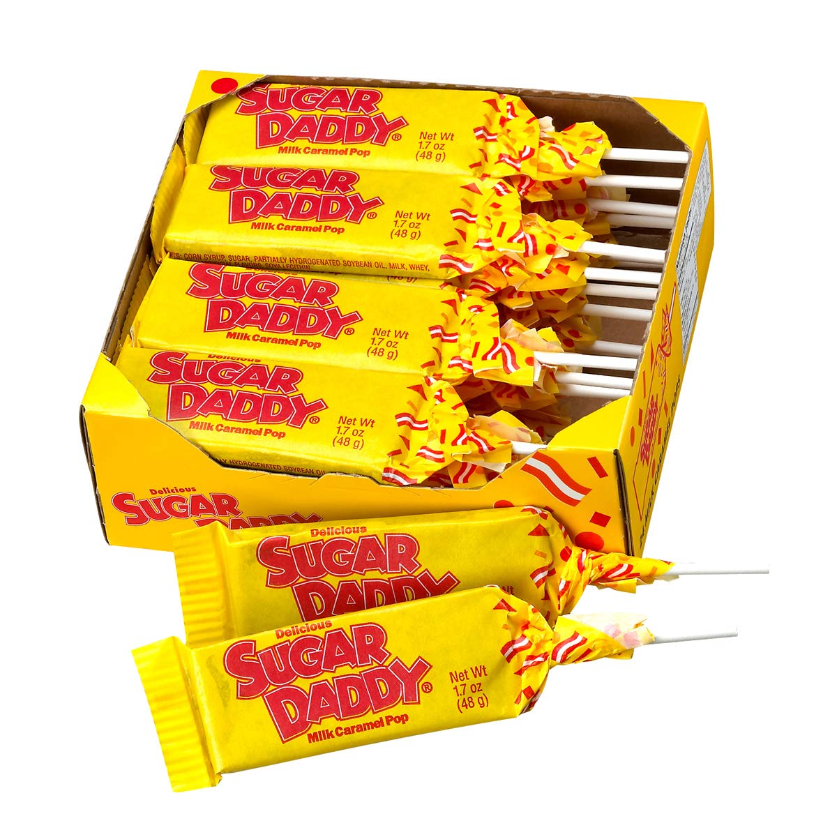 Sugar Daddies Milk Caramel Pops,1150 Grams 24 Count (Pack Of 1)
