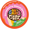 Crazy Cups Decaf Strawberry Glazed Donut Flavored Coffee Pods, Single-Serve Medium Roast Coffee Cups for Keurig K-Cup Machines, 