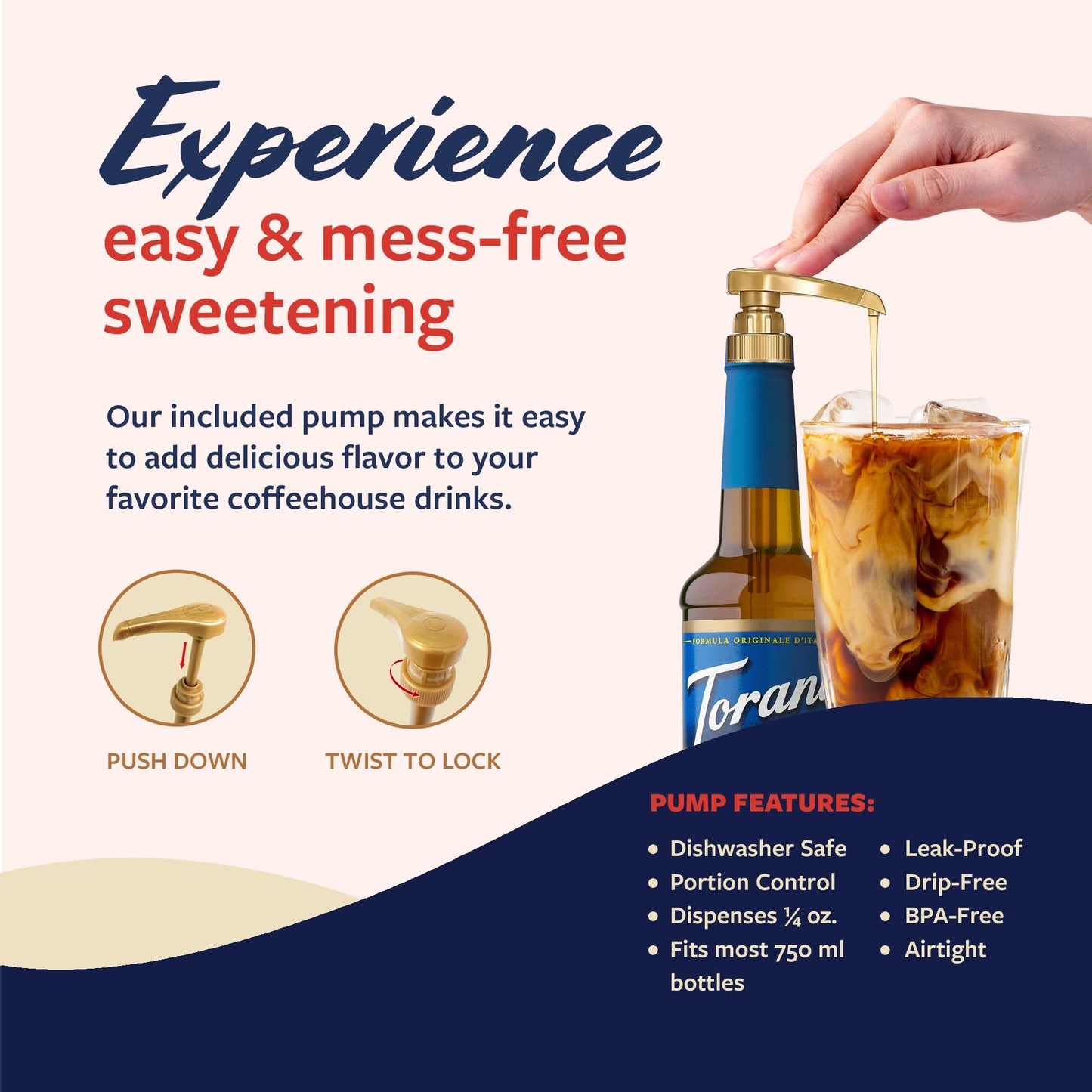 Torani Sugar Free Coffee Syrup, Classic Hazelnut Flavoring For Drinks, Zero Calorie, Pump Included, 25.4 Fl Oz