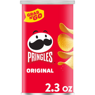 Pringles Potato Crisps Chips, Lunch Snacks, On-the-Go Snacks, Grab N Go, Original, 2.3oz Can (1 Can)