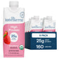 KATE FARMS Organic High Protein Strawberry Nutrition Shake  25g Protein  6g Fiber  27 Vitamins and Minerals  0g Sugar  Protein Drink  11 oz (6 Pack)