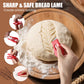 Koackl Sourdough Starter Kit with Glass Jar, 40oz, Magnetic Lame, Thermometer, Sc r, Cloth Cover, Transparent Color