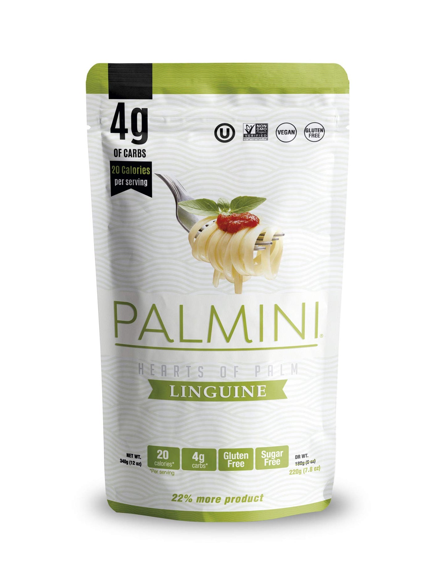 Palmini Pouch Variety Pack - Gluten Free Pasta (Linguine, Angel Hair, Lasagna, Rice) - 12 Ounce (Pack of 4)