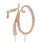 Honbay 70th Birthday Cake Topper - Premium Sparkly Crystal Rhinestones Decoration - Gold - Model CAKE-TOPPER-70-GOLD