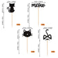 YCTHUNFISH Cat Cupcake Toppers - 24 Pack Black Glitter Kitten Theme, Small Size, Ideal for Baby Shower, Kids Birthday, Wedding Party