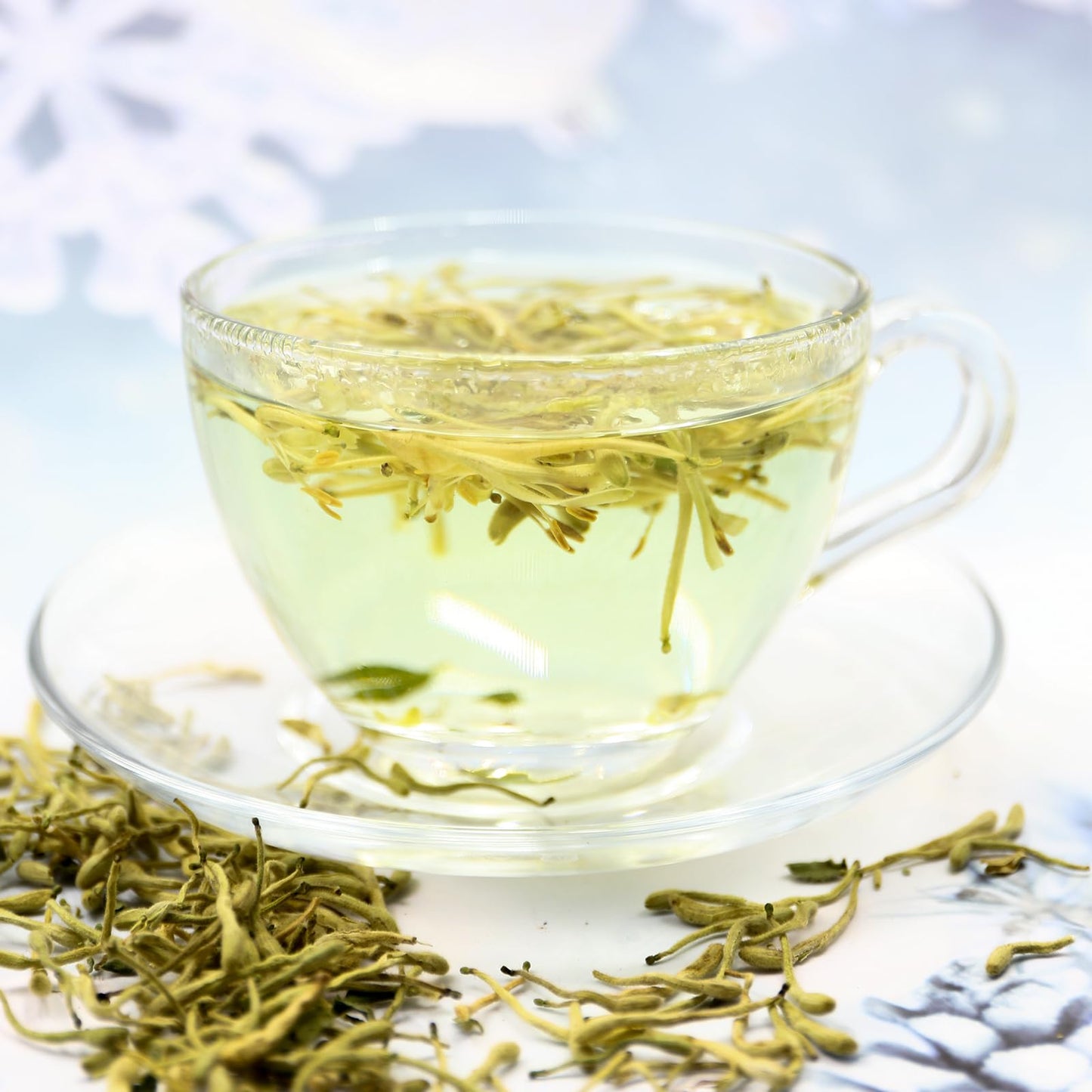 Fullchea - 100% Pure Natural Dried Honeysuckle - Jin Yin Hua Honeysuckle Tea - Premium Lonicera Japonica Flower Tea - Detox & Wellness Support - 1.58Oz/45G