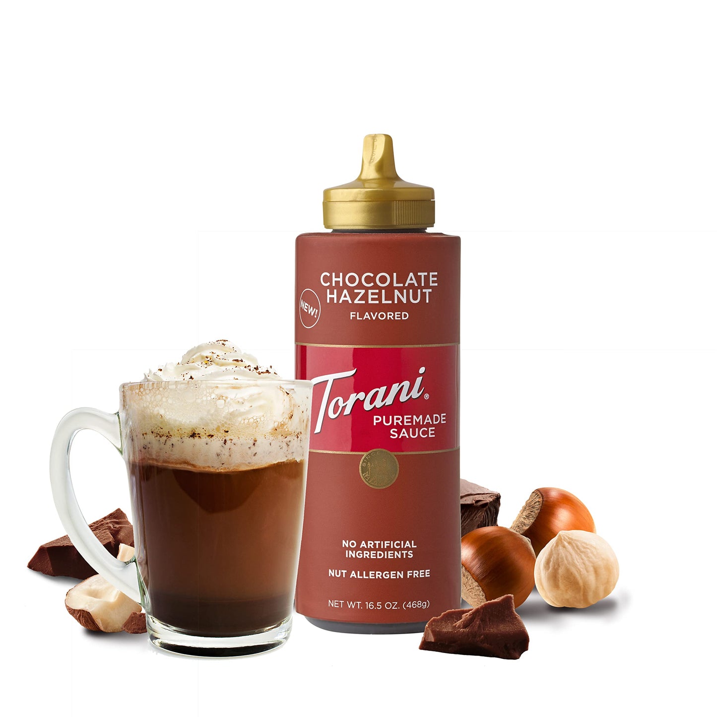 Torani Puremade Chocolate Hazelnut Sauce 16.5 OZ