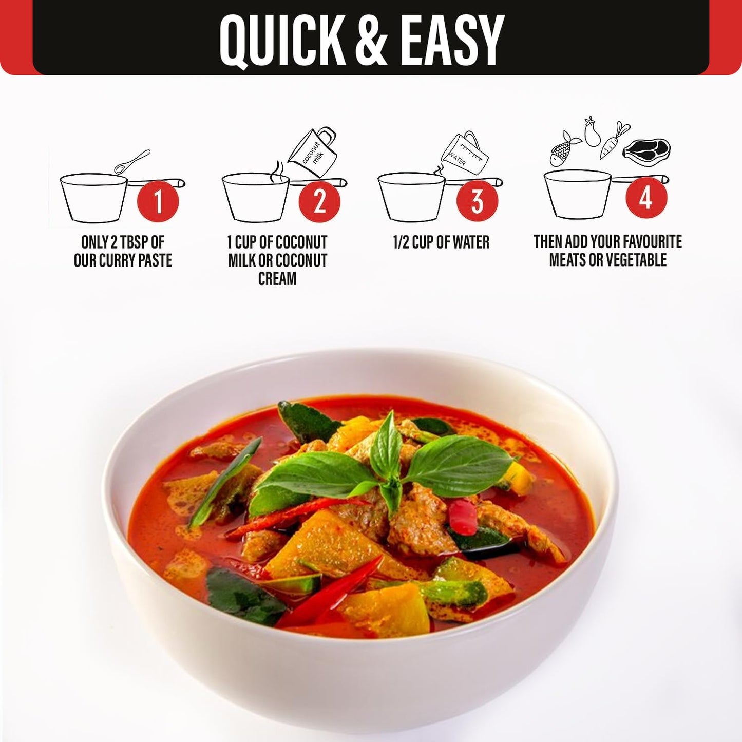 Thai Red Curry Paste 8 Oz | Vegan, Gluten Free & Nut Free | Authentic Eastern Blue Thai Curry Paste For Tasty Dishes And Curries