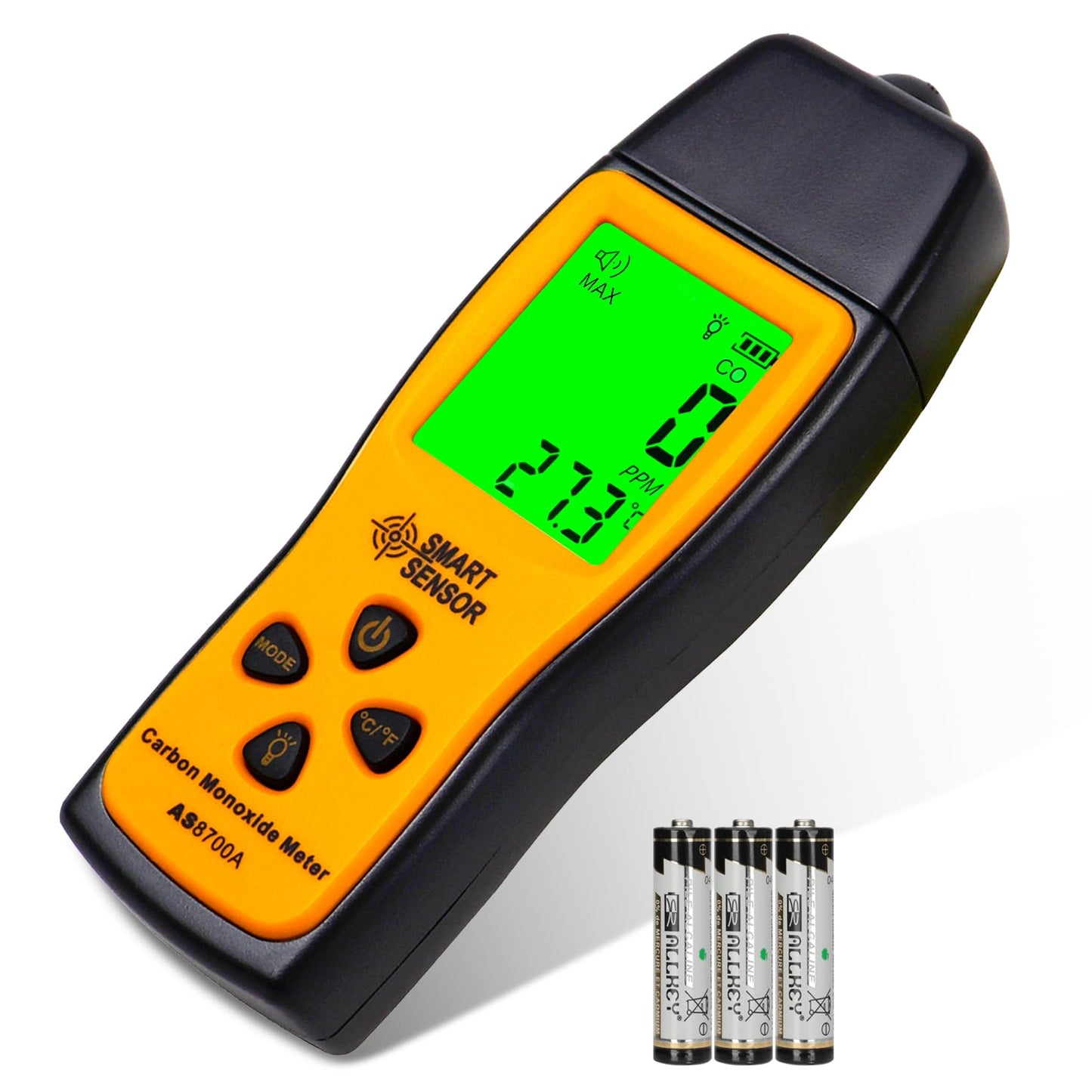 Lunarlipes Carbon Monoxide Detectors, Portable Co Detector With Temperature Sensor & Lcd Backlight Screen, Handheld Carbon Monox