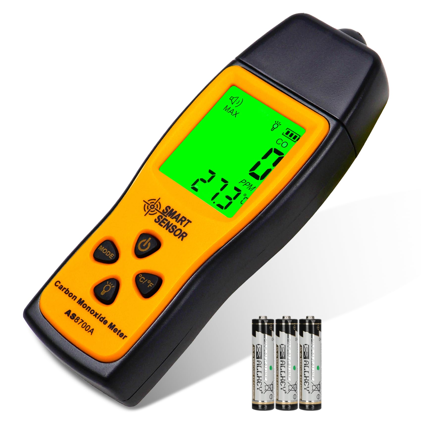 Lunarlipes Carbon Monoxide Detectors, Portable Co Detector With Temperature Sensor & Lcd Backlight Screen, Handheld Carbon Monox