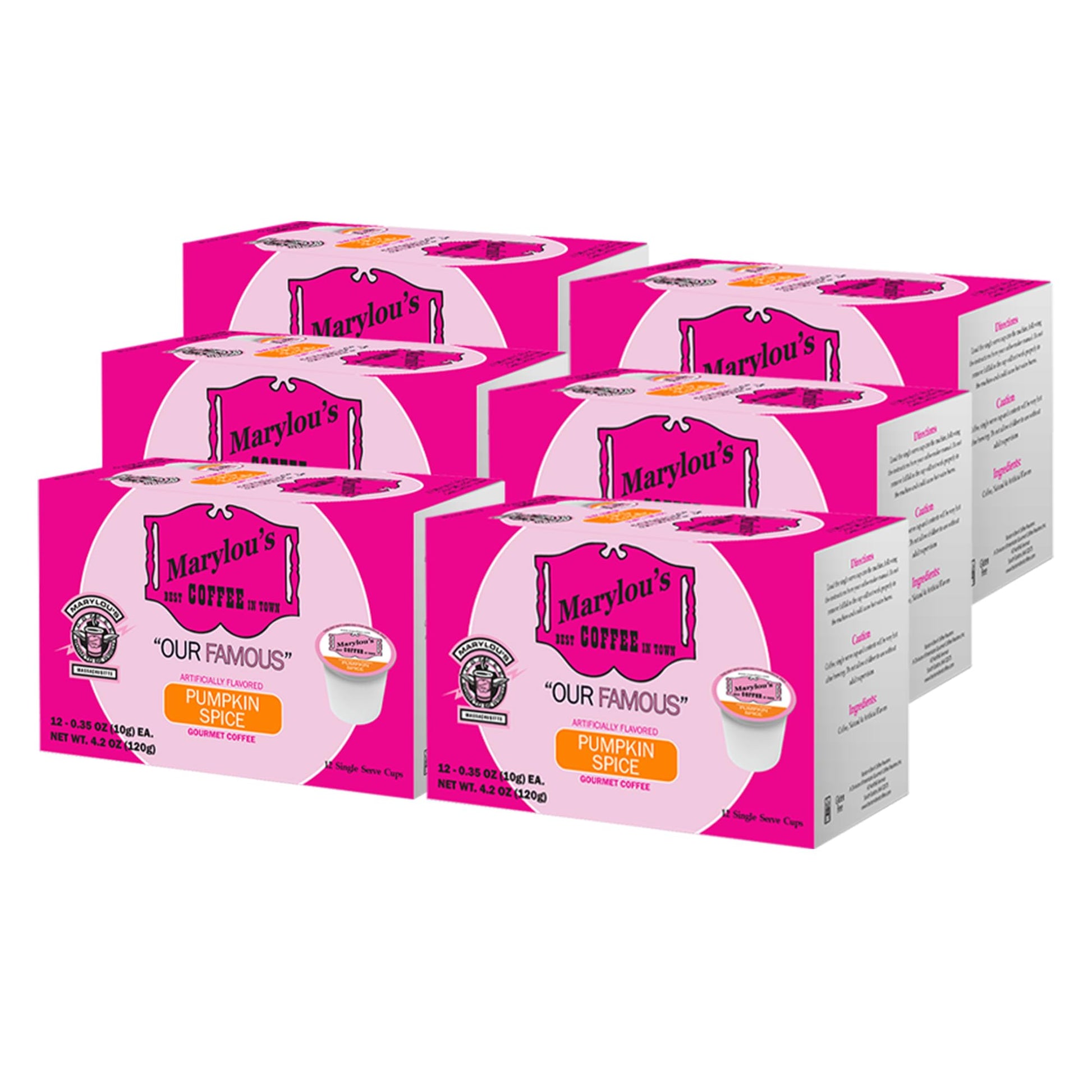 Marylous Pumpkin Spice Gourmet Coffee Pods, Single Serve, 72 Count, Compatible with Keurig Brewers