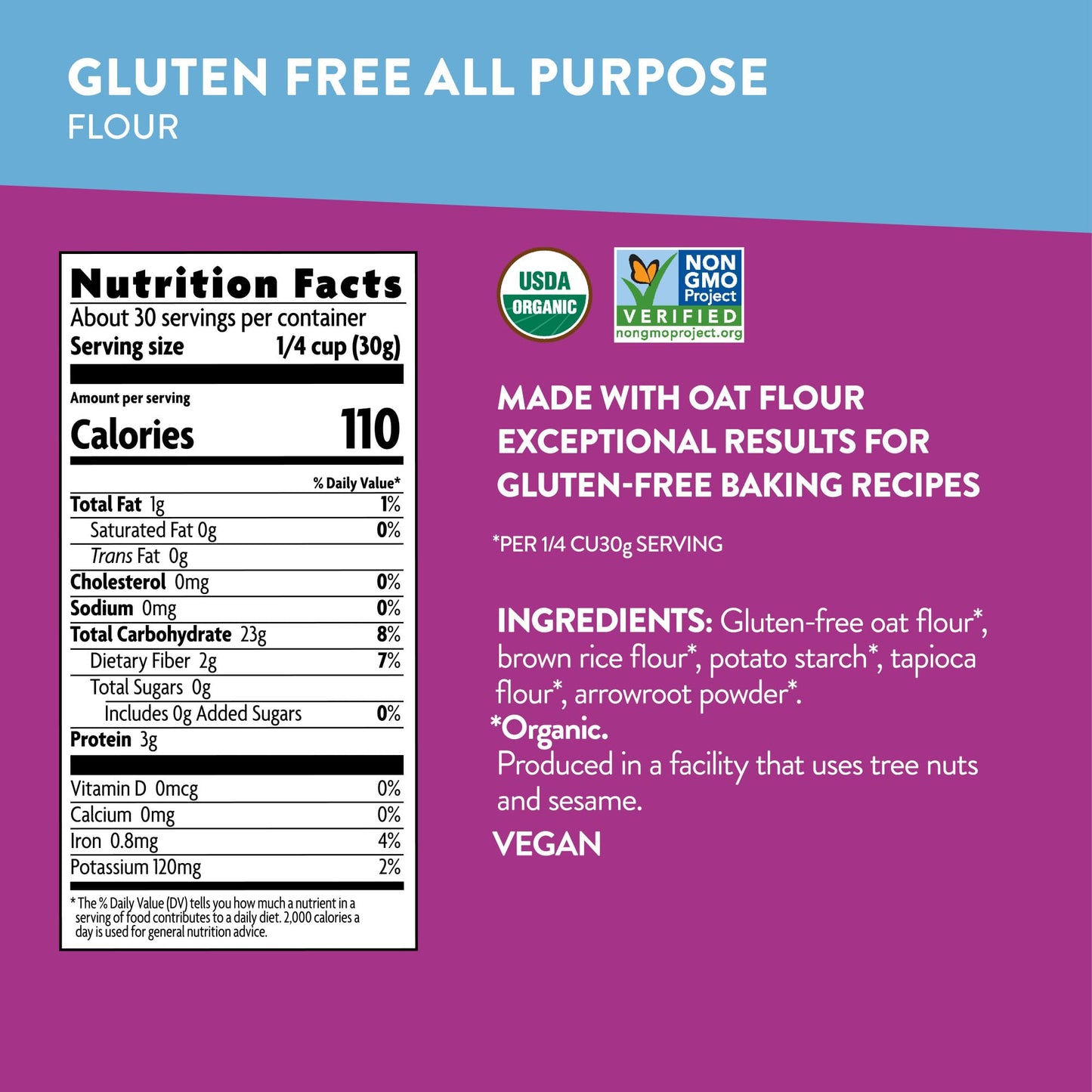 Nature'S Path Organic All-Purpose Flour, 32 Oz (Pack Of 1), Gluten Free, Non-Gmo