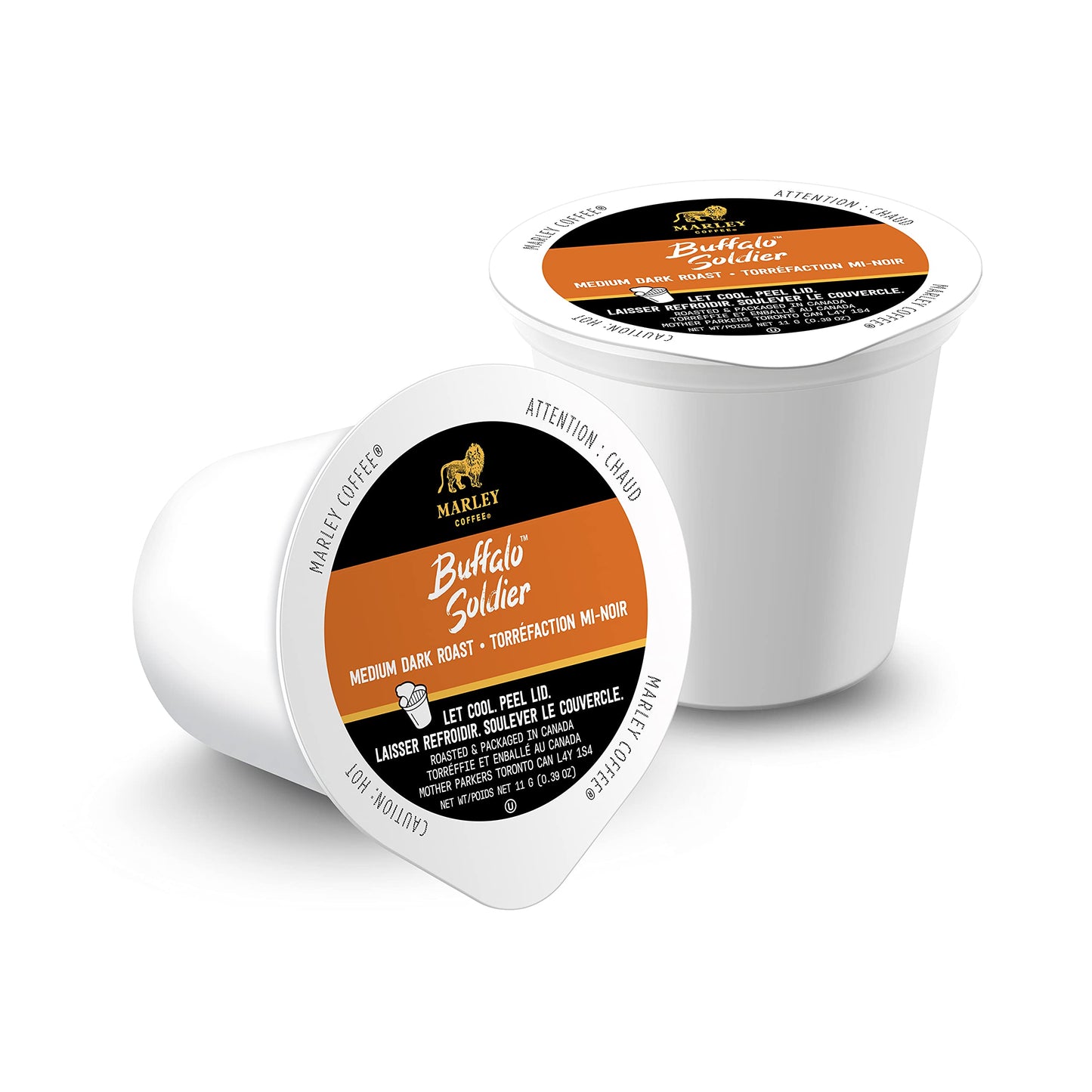 Marley Coffee Single Serve K-Cup Capsules, Buffalo Soldier, Medium-Dark Roast, 24 Count