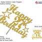 27 Birthday Cake Topper Gold Glitter, Party Decoration Ideas, Premium Quality, Sturdy Doubled Sided Glitter, Acrylic Stick. Made
