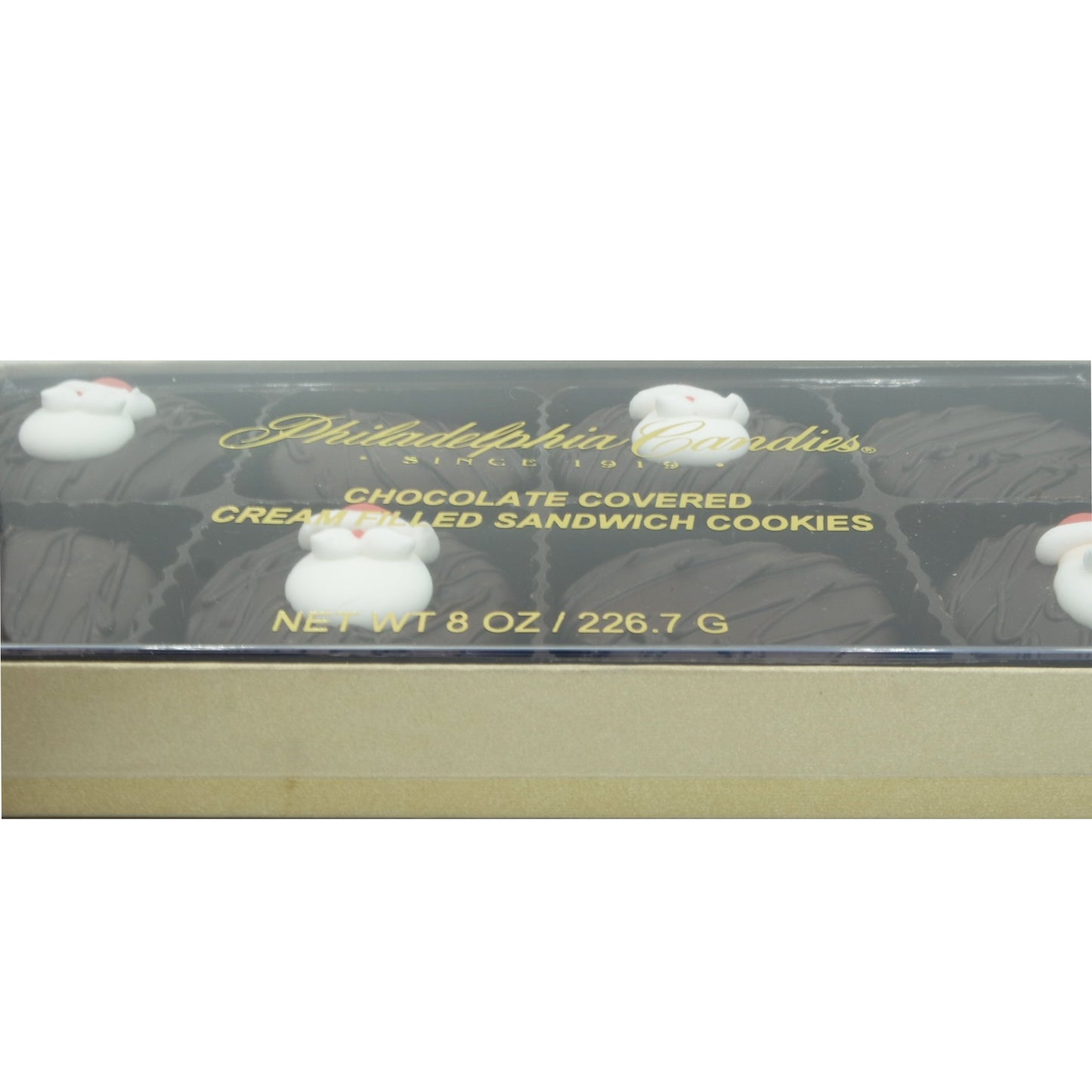 Philadelphia Candies Dark Chocolate Covered OREO® Cookies, Christmas Santa, 8 Ounce