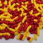 NCS Red and Yellow Edible Jimmies Sprinkles, 8 ounces