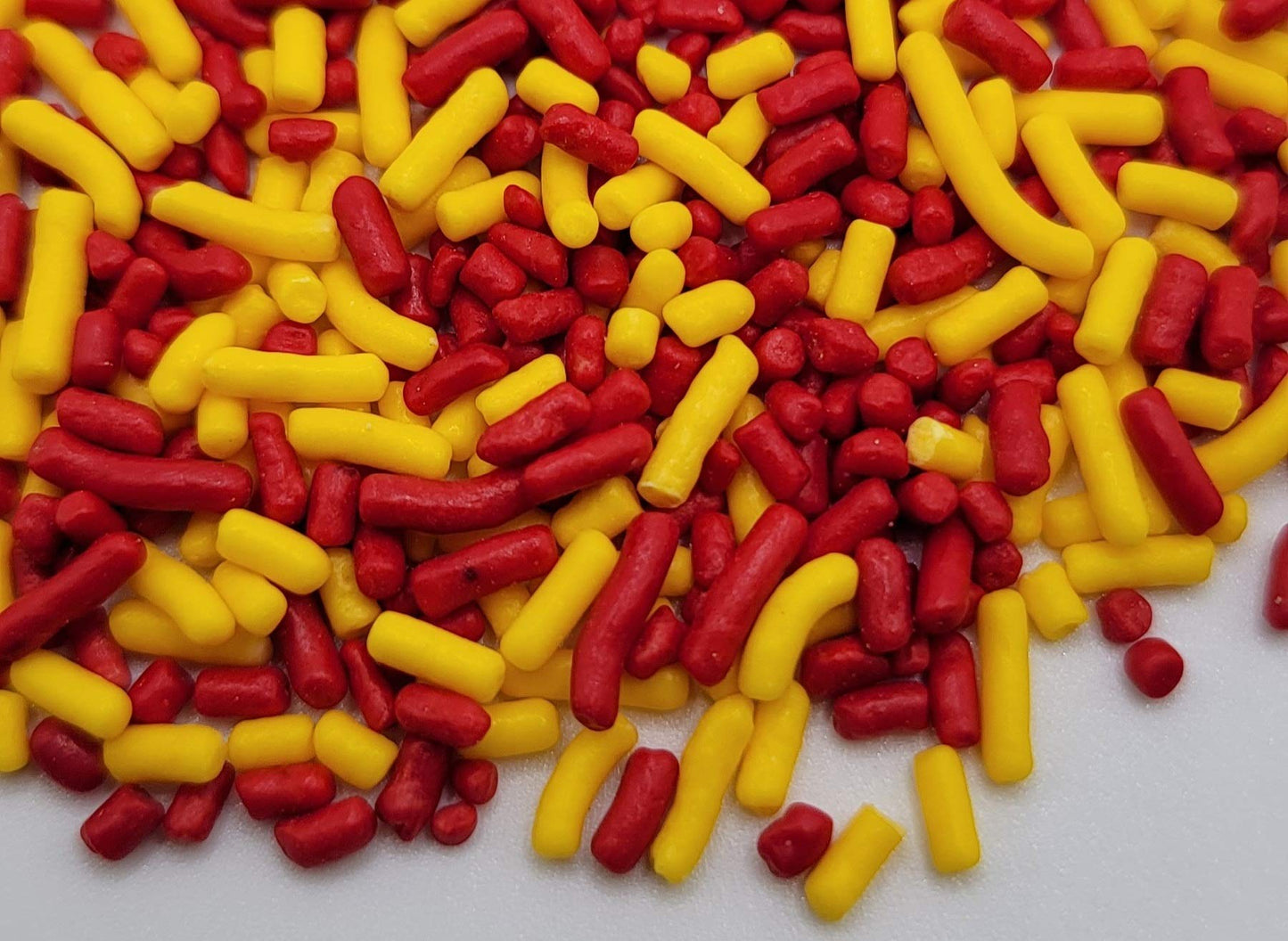 NCS Red and Yellow Edible Jimmies Sprinkles, 8 ounces