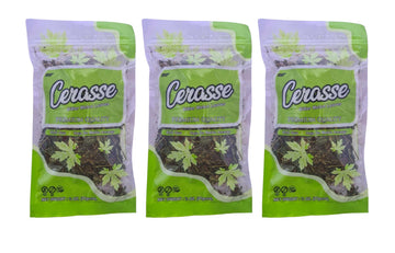 RSJ Trading Cerasse Tea, Bitter Melon Bush Tea, Wildcrafted, 0.75oz, Green Yellowish, Resealable Bag, 3 Pack and 5 Pack