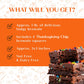 Happy Thanksgiving Cookies Brownies Gift Basket Chocolate Cake Food For Men Women Package | Nut Free