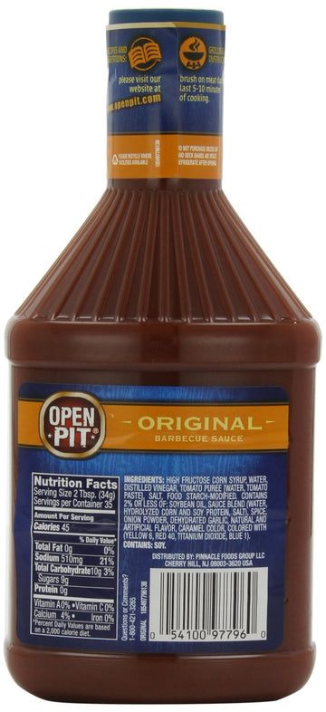Open Pit Barbecue Sauce, Original, 42 Ounce (Pack Of 3)