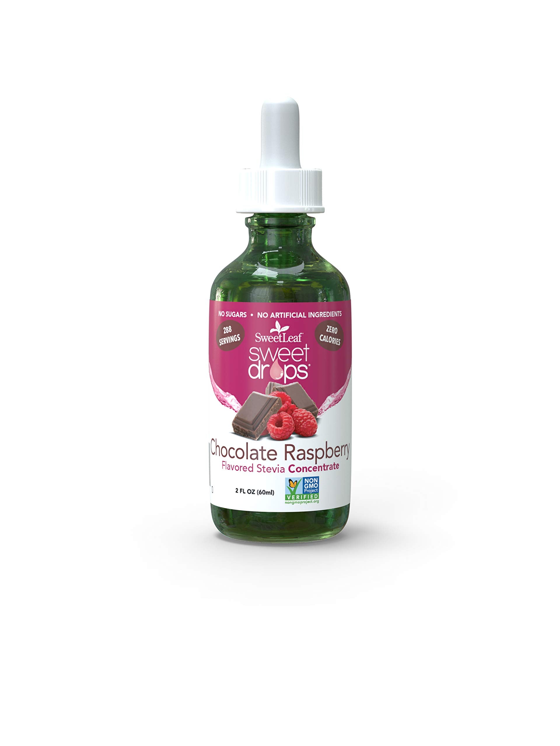 Sweetleaf Sweet Drops Chocolate Raspberry Liquid Stevia Sweetener - Chocolate Stevia Drops, Zero Calories, Zero Sugar, Non-Gmo, 