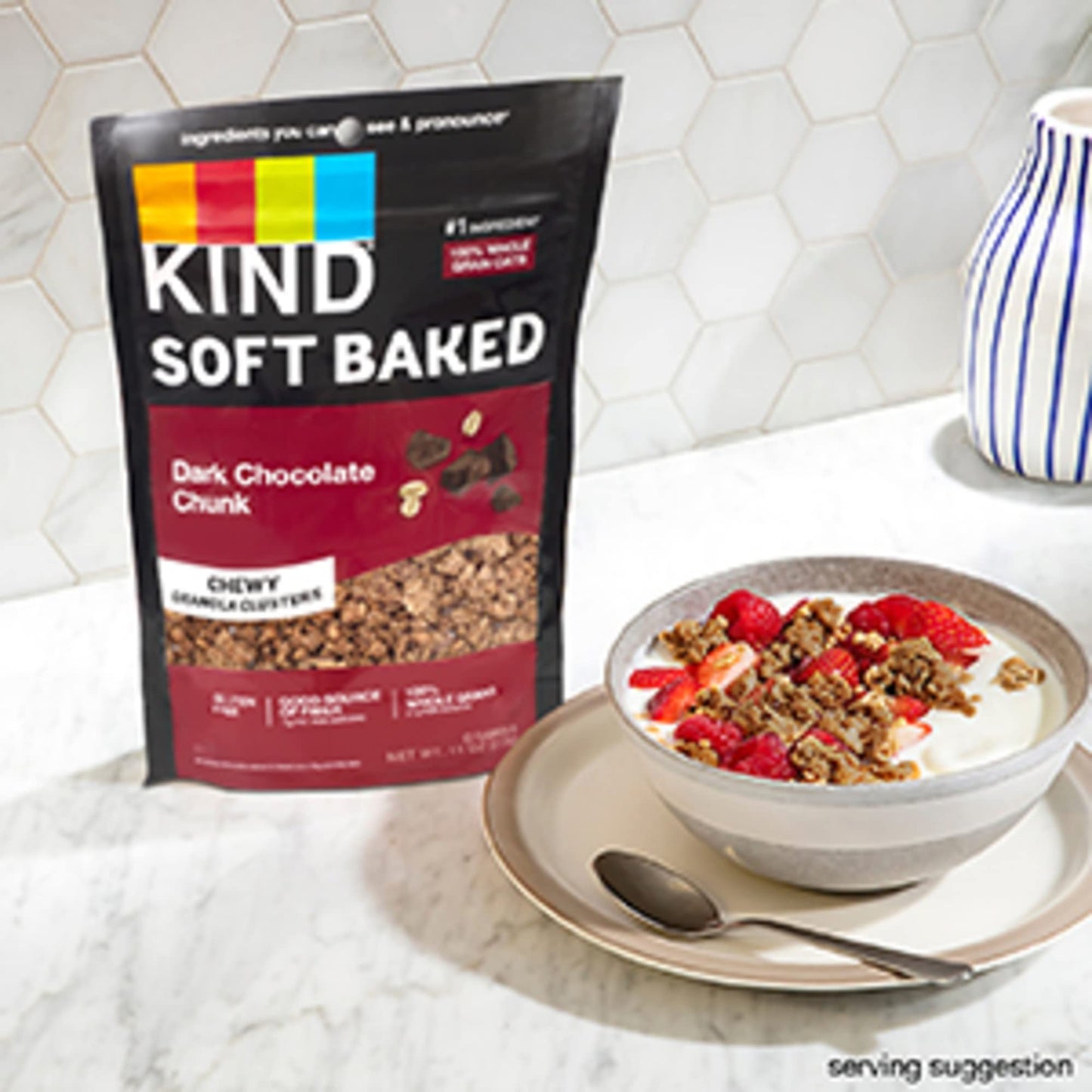 KIND Soft Baked Granola, Dark Chocolate Chunk, 11 oz bag (Pack of 2)
