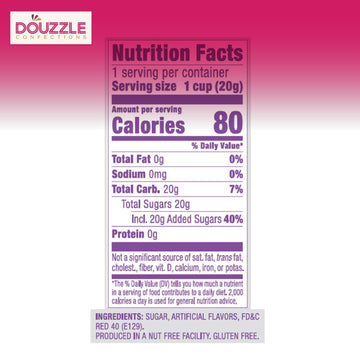 Douzzle Carnival Carousel Cotton Candy, Cherry & Vanilla (Pack Of 1) Individually Wrapped Candies, Birthday Party Favors, Goodie
