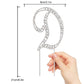 LINGPAR Silver Rhinestone Crystal Letter D Cake Topper for Wedding, Anniversary, and Birthday Party Decorations