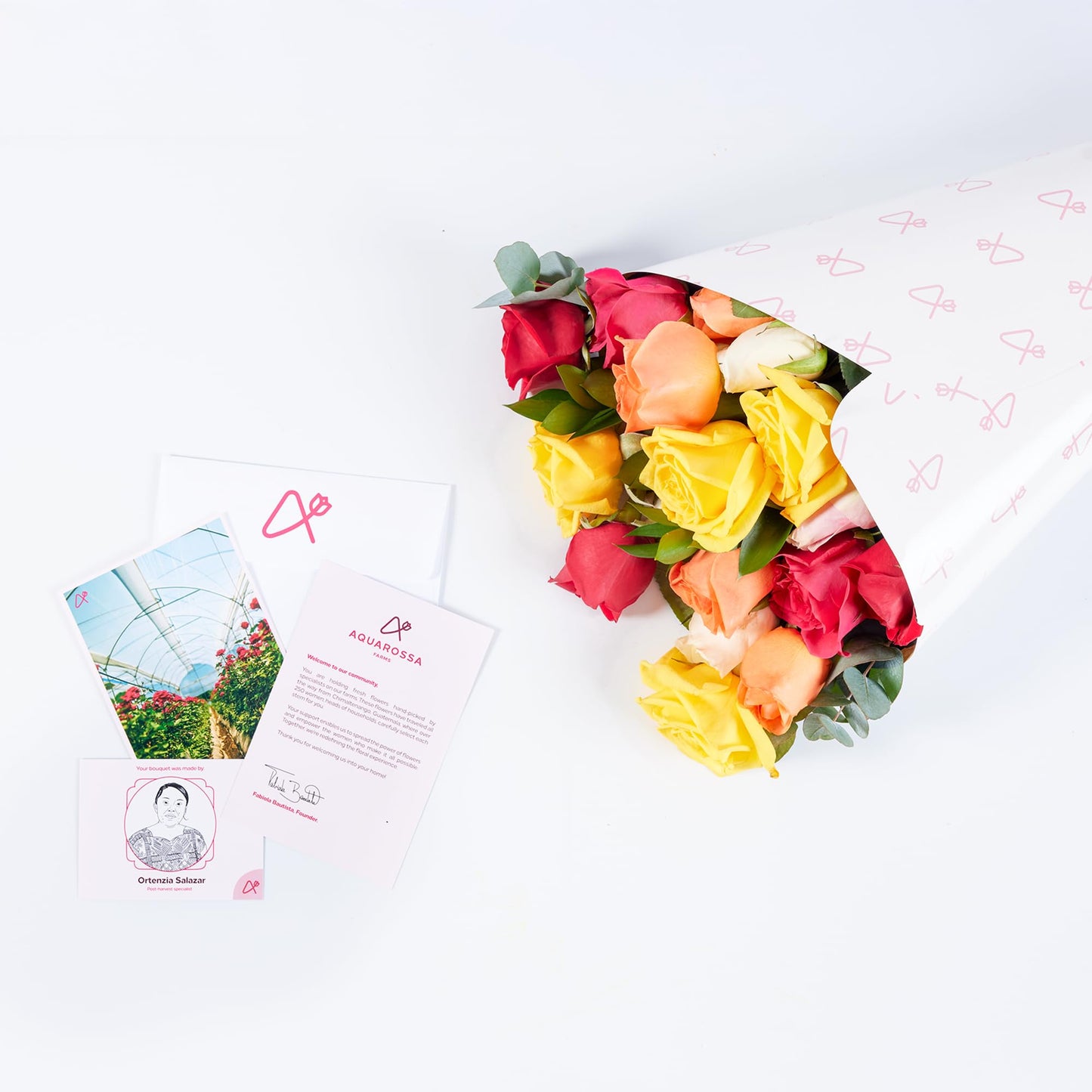 Aquarossa Farms - 24 Assorted Roses, Fresh Flowers For Delivery, Flowers Fresh Bouquet, Gift Idea For Graduation, Birthday, Anni
