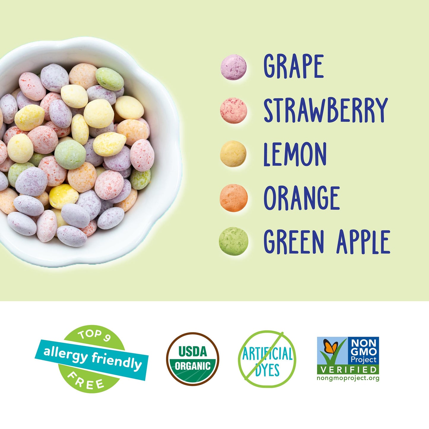 YumEarth Organic Sour Giggles Chewy Candy - Allergy Friendly, Non-GMO, Vegan - 0.5 Ounce (Pack of 10) - Assorted