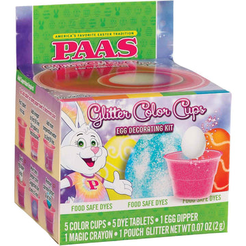 Paas Glitter Color Cups Egg Decorating Kit - America'S Favorite Easter Tradition