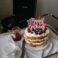 YCTHUNFISH Bowknot Cake Topper for Wedding & Birthday, Light Pink, Princess Theme Decoration