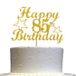 85 Birthday Cake Topper Gold Glitter, Party Decoration Ideas, Premium Quality, Sturdy Doubled Sided Glitter, Acrylic Stick. Made