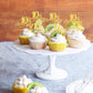 Rssta i Cupcake Toppers Gold Cheers to 10 Years 24 Pack 2.8x4.1 inches for 10th Anniversary Birthday Party Decorations