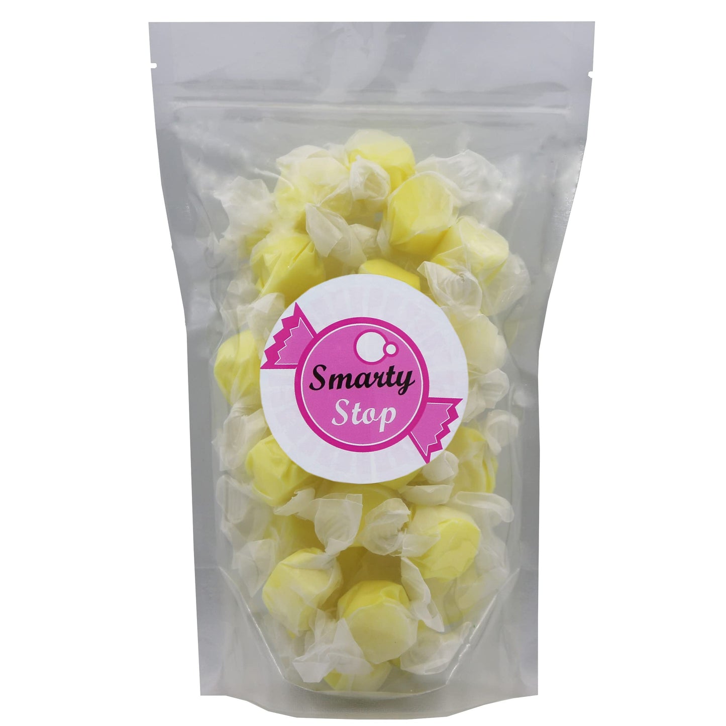 Gourmet Soft And Chewy Salt Water Taffy Candies - Individually Wrapped - Bulk Bags (Yellow Lemon, 2 Pound (Pack Of 1))