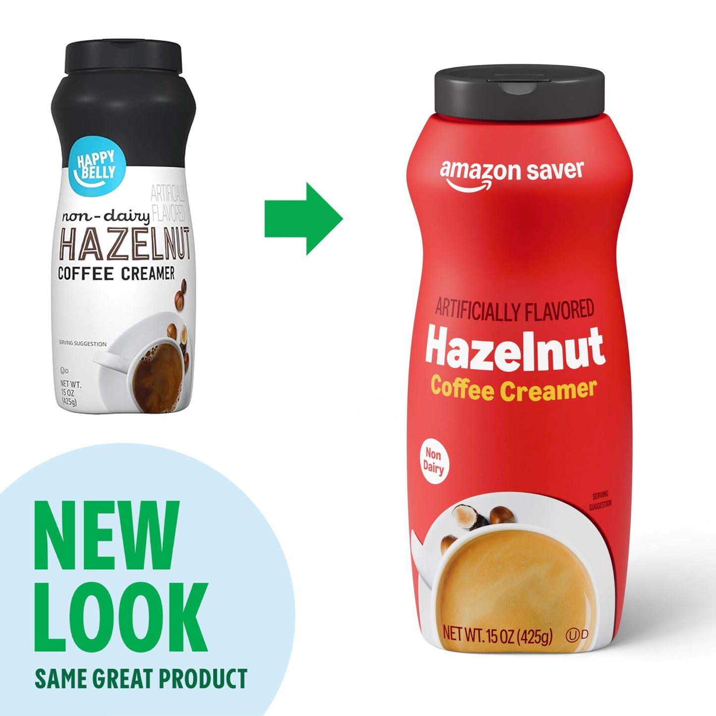 large online retailer Saver Hazelnut Coffee Creamer, 15 Oz, Previously Happy Belly, Pack of 1