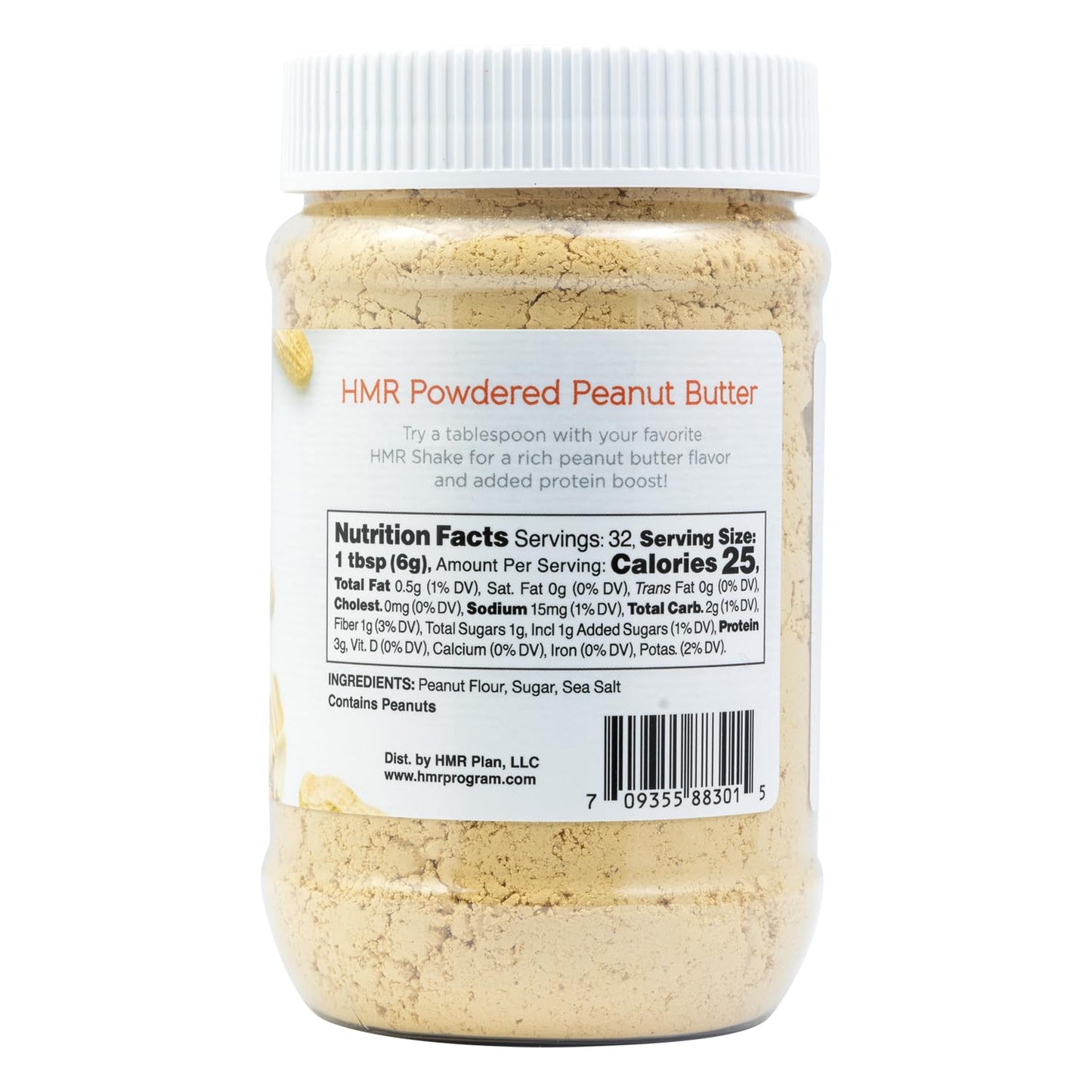Powdered Peanut Butter by HMR, Powder Mix from Real Dry-Roasted Peanuts, 3 grams of Protein, Add to Smoothies, Shakes and Puddin