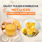 TEAZEN Lemon Ginger Hot Kombucha Tea, Sugar Free, 30 Servings, Relaxation Drink Mix