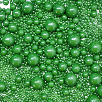 Edible Pearl Sugar Sprinkles Christmas Green Candy Mixing Size Baking Edible Cake Decorations Cupcake Toppers Cookie Decorating 